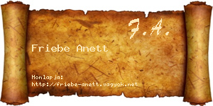 Friebe Anett névjegykártya